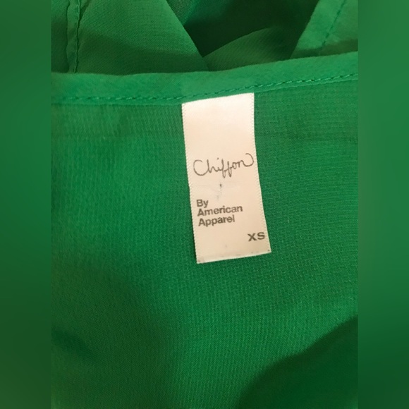 Chiffon by American Apparel | Sheer Green XS Lightweight Cami - Picture 2 of 4